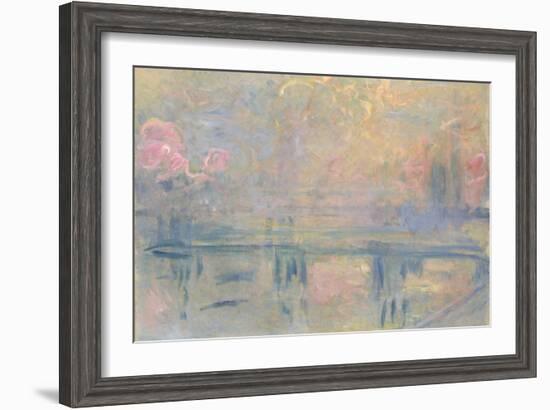Charing Cross Bridge, C.1900-Claude Monet-Framed Giclee Print