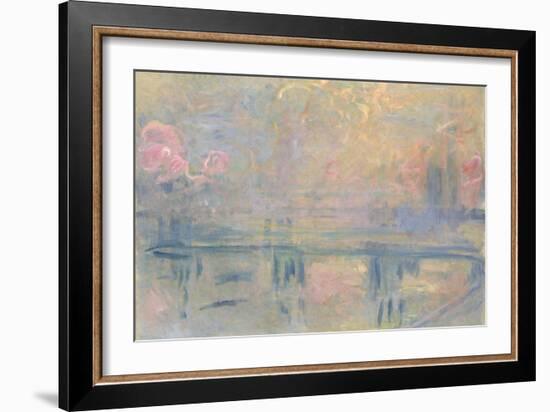 Charing Cross Bridge, C.1900-Claude Monet-Framed Giclee Print