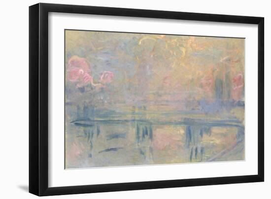 Charing Cross Bridge, C.1900-Claude Monet-Framed Giclee Print