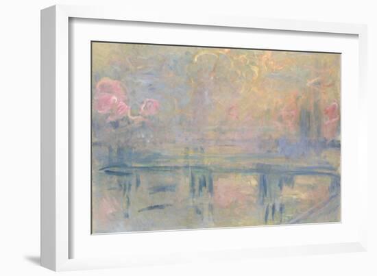 Charing Cross Bridge, C.1900-Claude Monet-Framed Giclee Print