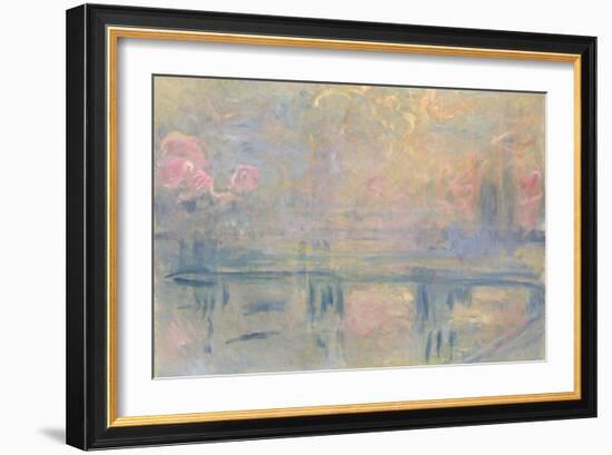 Charing Cross Bridge, C.1900-Claude Monet-Framed Giclee Print