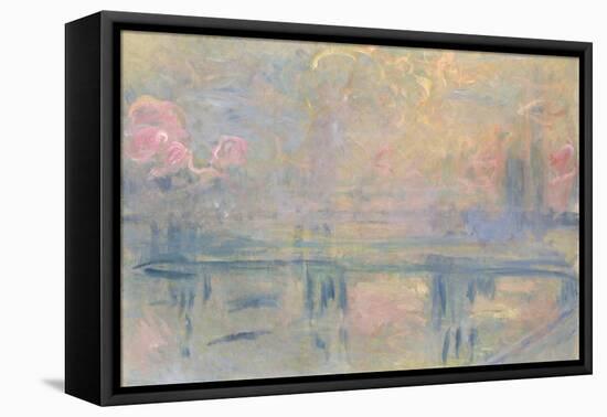 Charing Cross Bridge, C.1900-Claude Monet-Framed Premier Image Canvas