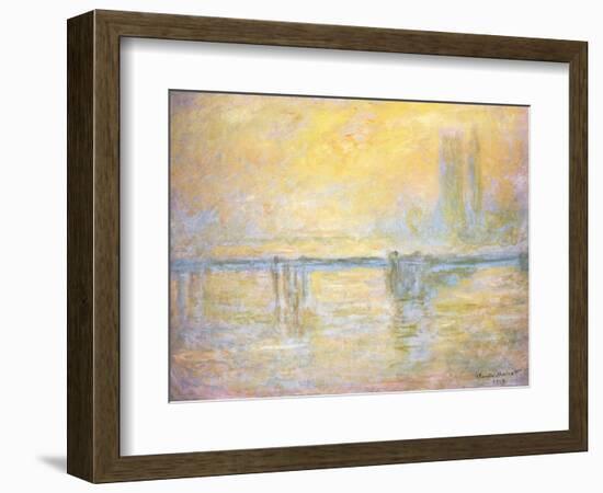 Charing Cross Bridge, Fog; Charing Cross Bridge, Brouillard, 1902-Claude Monet-Framed Giclee Print