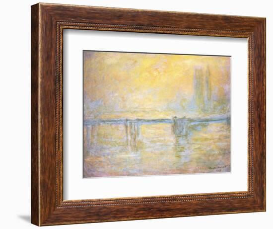 Charing Cross Bridge, Fog; Charing Cross Bridge, Brouillard, 1902-Claude Monet-Framed Giclee Print