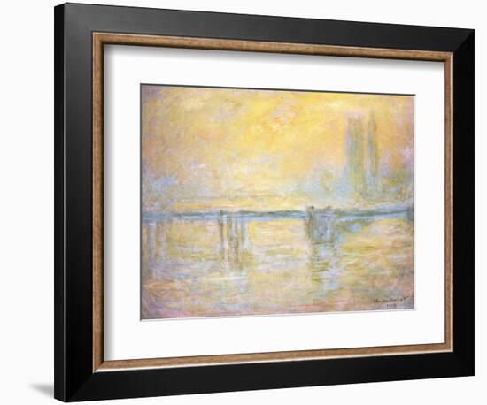 Charing Cross Bridge, Fog; Charing Cross Bridge, Brouillard, 1902-Claude Monet-Framed Giclee Print