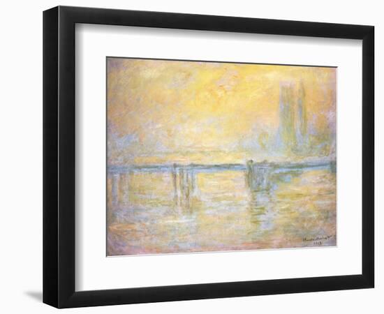 Charing Cross Bridge, Fog; Charing Cross Bridge, Brouillard, 1902-Claude Monet-Framed Giclee Print