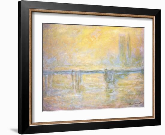 Charing Cross Bridge, Fog; Charing Cross Bridge, Brouillard, 1902-Claude Monet-Framed Giclee Print