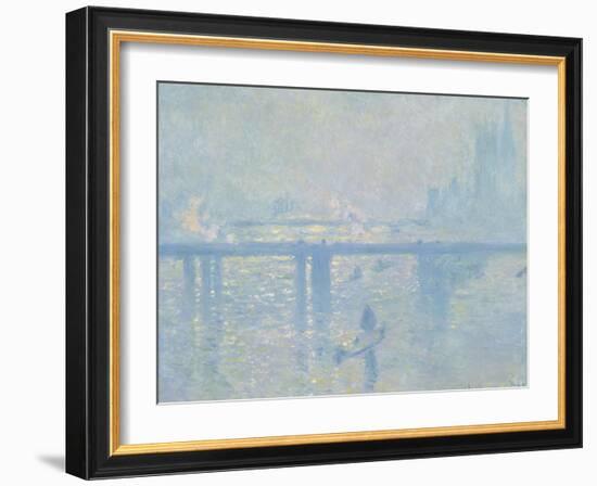 Charing-Cross Bridge in London, 1899-Claude Monet-Framed Giclee Print