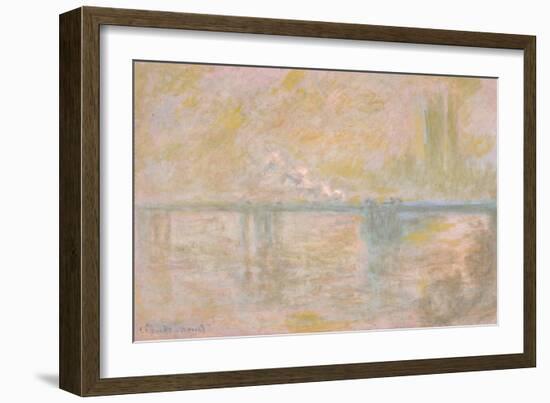 Charing-Cross Bridge in London, C. 1902-Claude Monet-Framed Giclee Print