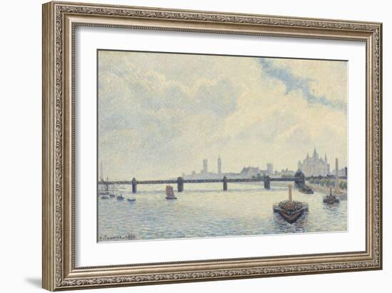 Charing Cross Bridge, London, 1890-Camille Pissarro-Framed Art Print