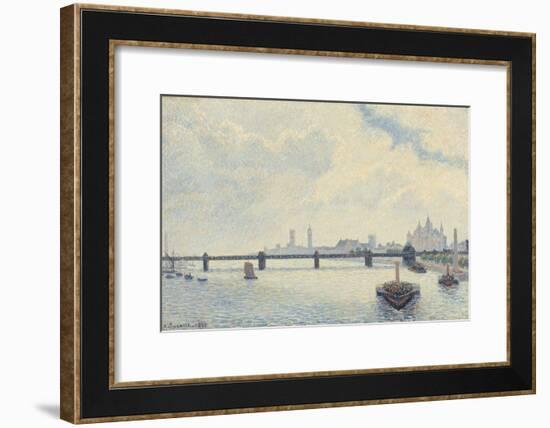 Charing Cross Bridge, London, 1890-Camille Pissarro-Framed Art Print