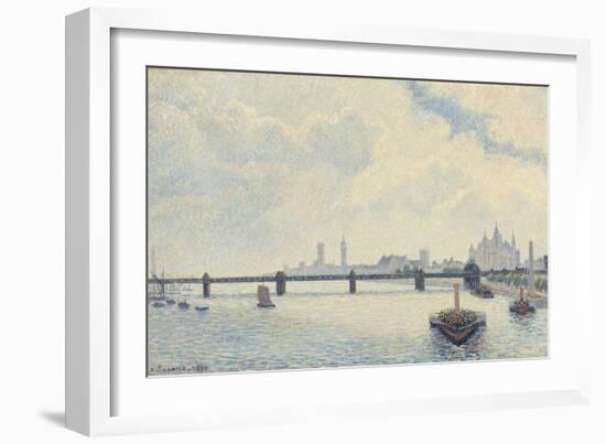 Charing Cross Bridge, London, 1890-Camille Pissarro-Framed Art Print