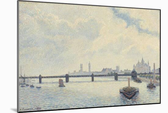 Charing Cross Bridge, London, 1890-Camille Pissarro-Mounted Art Print