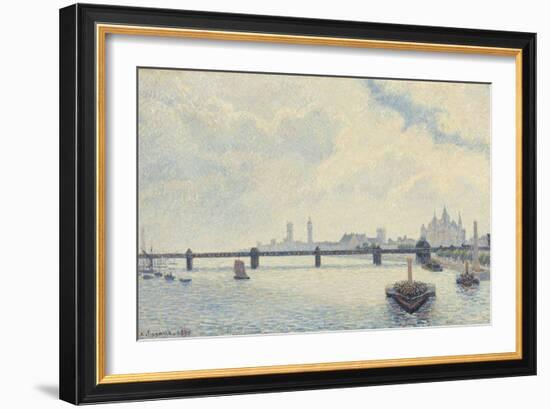 Charing Cross Bridge, London, 1890-Camille Pissarro-Framed Art Print