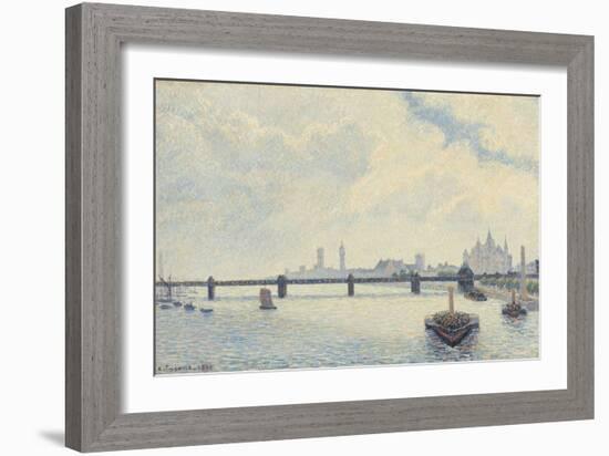 Charing Cross Bridge, London, 1890-Camille Pissarro-Framed Premium Giclee Print