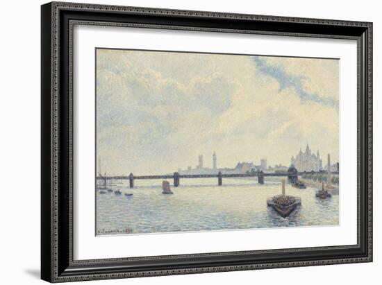 Charing Cross Bridge, London, 1890-Camille Pissarro-Framed Premium Giclee Print