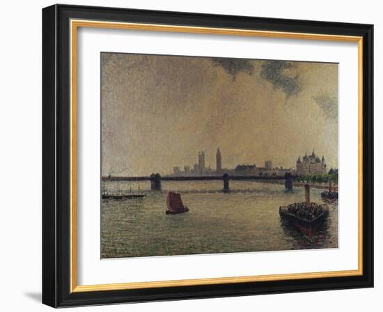 Charing Cross Bridge, London; Le Pont De Charing Cross, Londres-Camille Pissarro-Framed Giclee Print