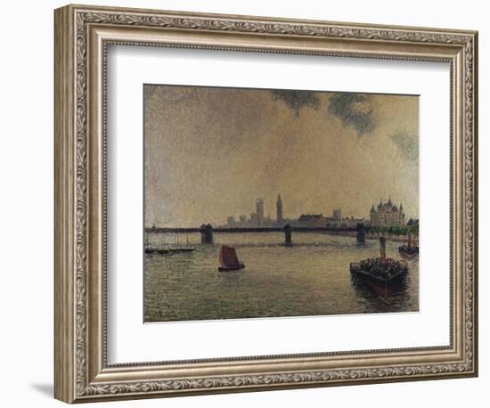 Charing Cross Bridge, London; Le Pont De Charing Cross, Londres-Camille Pissarro-Framed Giclee Print