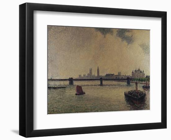 Charing Cross Bridge, London; Le Pont De Charing Cross, Londres-Camille Pissarro-Framed Giclee Print