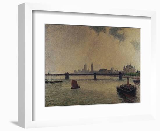 Charing Cross Bridge, London; Le Pont De Charing Cross, Londres-Camille Pissarro-Framed Giclee Print