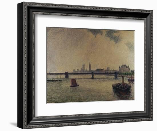 Charing Cross Bridge, London; Le Pont De Charing Cross, Londres-Camille Pissarro-Framed Giclee Print