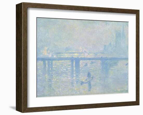 Charing Cross Bridge, London-Claude Monet-Framed Giclee Print