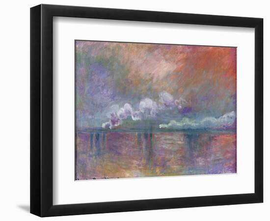 Charing Cross Bridge, Smoke in the Fog, 1902-Claude Monet-Framed Premium Giclee Print