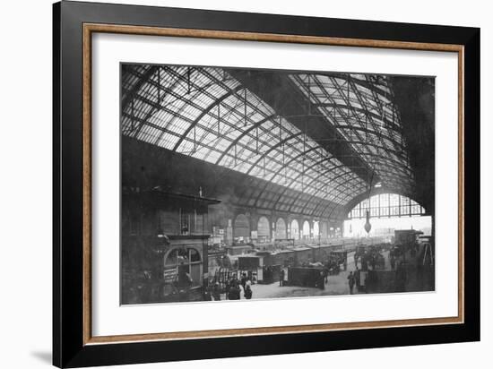 Charing Cross Station (B/W Photo)-English Photographer-Framed Giclee Print