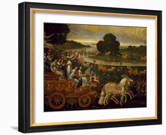 Chariot of Musicians, Detail from Earth, Circa 1640-Claude Deruet-Framed Giclee Print