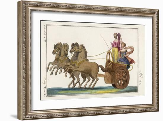 Chariot of the Ancient Greeks with a Woman Driver and a Woman Passenger-null-Framed Art Print