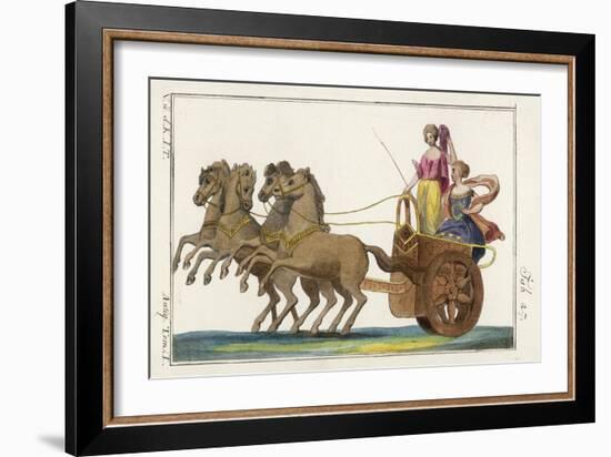 Chariot of the Ancient Greeks with a Woman Driver and a Woman Passenger-null-Framed Art Print