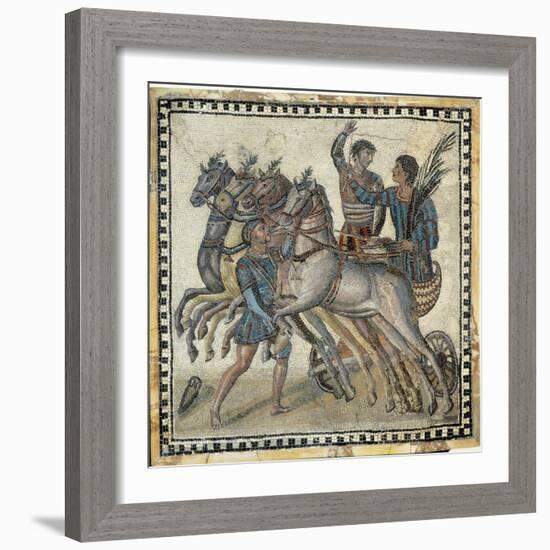 Chariot Race (3rd C)-null-Framed Art Print