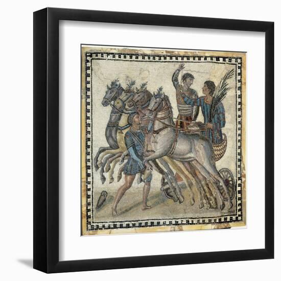 Chariot Race (3rd C)-null-Framed Art Print