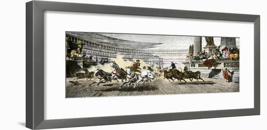 Chariot Race in the Circus Maximus of Ancient Rome-null-Framed Giclee Print