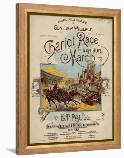 Chariot Race or Ben Hur March, Sam DeVincent Collection, National Museum of American History-null-Framed Stretched Canvas