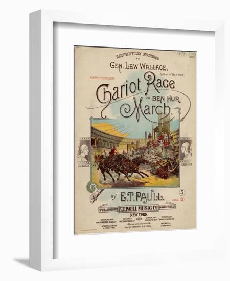 Chariot Race or Ben Hur March, Sam DeVincent Collection, National Museum of American History-null-Framed Art Print