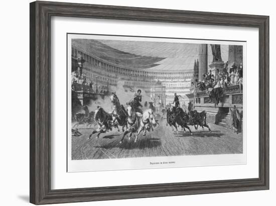 Chariot Race Under Way at the Circus Maximus Rome-Friedrich Thiersch-Framed Art Print