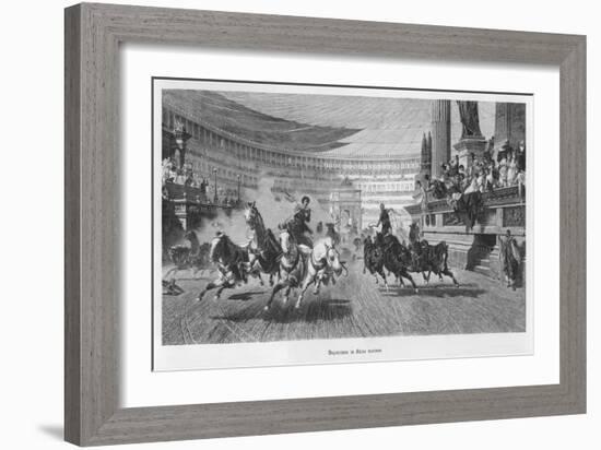 Chariot Race Under Way at the Circus Maximus Rome-Friedrich Thiersch-Framed Art Print