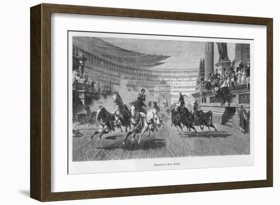 Chariot Race Under Way at the Circus Maximus Rome-Friedrich Thiersch-Framed Art Print