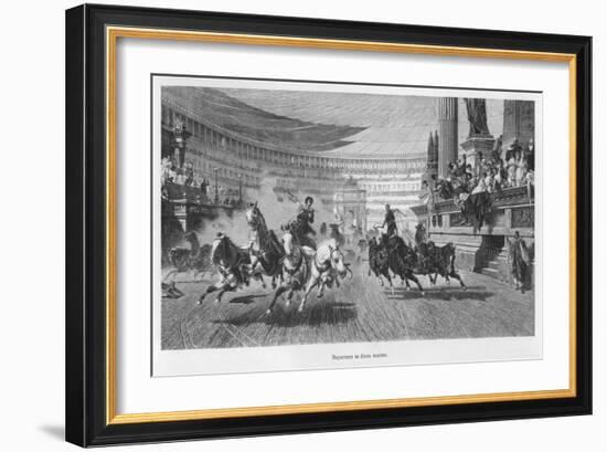 Chariot Race Under Way at the Circus Maximus Rome-Friedrich Thiersch-Framed Art Print