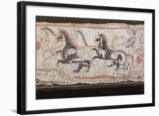 Charioteer and Horses, Painted Tomb Slab Detail, National Archaeological Museum-Eleanor Scriven-Framed Photographic Print