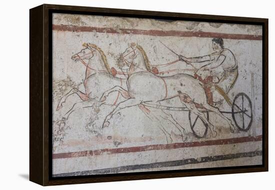 Charioteer and Horses, Painted Tomb Slab Detail, National Archaeological Museum-Eleanor Scriven-Framed Premier Image Canvas