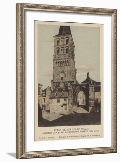 Charite Sur Loire, Clocher Et Portail De L'Ancienne Abbaye-null-Framed Giclee Print