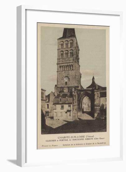 Charite Sur Loire, Clocher Et Portail De L'Ancienne Abbaye-null-Framed Giclee Print