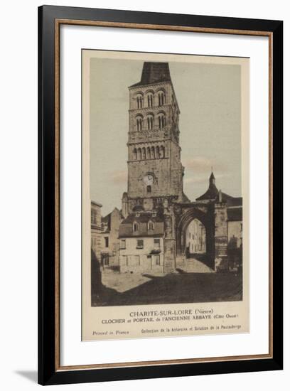 Charite Sur Loire, Clocher Et Portail De L'Ancienne Abbaye-null-Framed Giclee Print