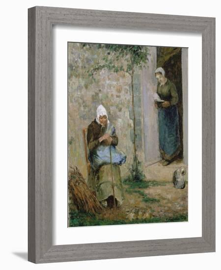 Charity, 1876-Camille Pissarro-Framed Giclee Print