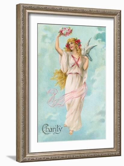 Charity as Maiden in Greek Garb-null-Framed Art Print