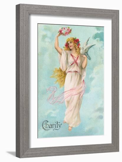 Charity as Maiden in Greek Garb-null-Framed Art Print