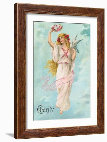 Charity as Maiden in Greek Garb-null-Framed Art Print