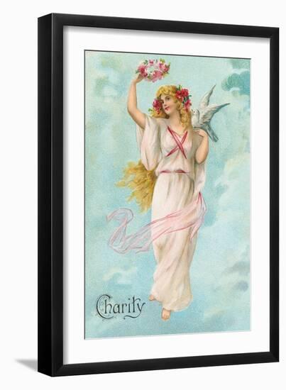 Charity as Maiden in Greek Garb-null-Framed Art Print